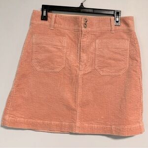 Madewell corduroy light pink short skirt cord short mini skirt